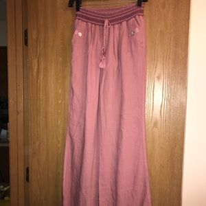Linen/Rayon Rewash long pants with pockets.